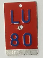 LU 80 - VELONUMMER - FAHRRADSCHILD - PLAQUE DE VELO - LU 80