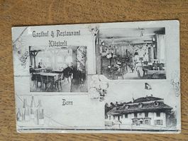 Alte PK / Gasthof & Restaurant Klösterli Bern Gelaufen 1914