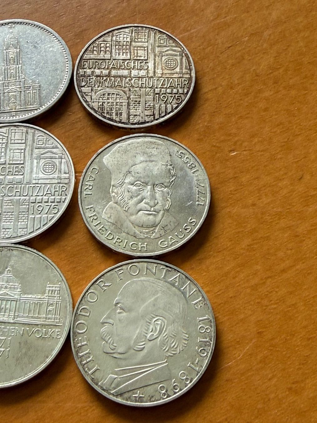 Tutti le monete: 8 x 5  Deutsche Mark, 1x 2 Deutsche Mark. Silber – Usato da Fehraltorf venduto da bruggin 2