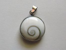 Pendentif coquillage yeux de Shiva argent 925