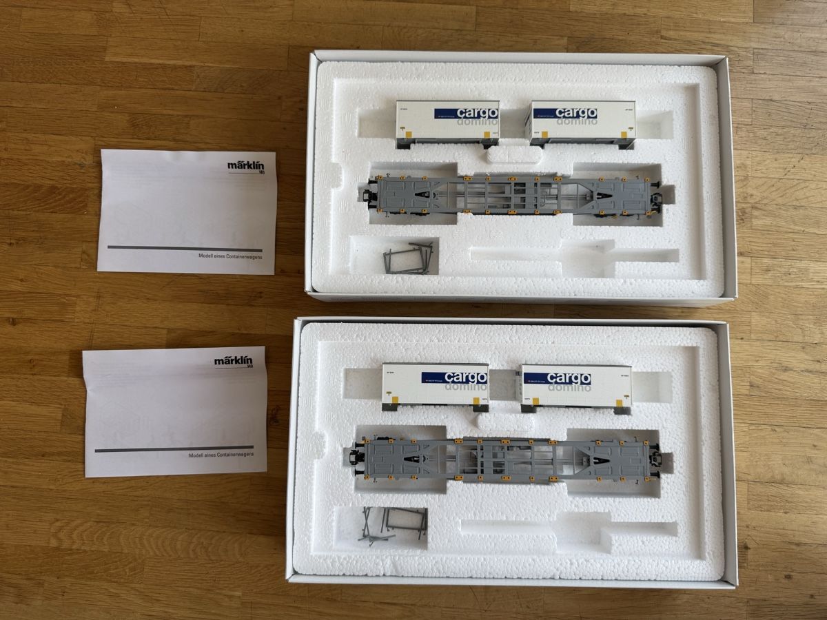 Märklin Modellini di ferrovie: Märklin 47096 H0 SBB Containertragwagen-Set – Usato da Zürich venduto da Maxim0357 1