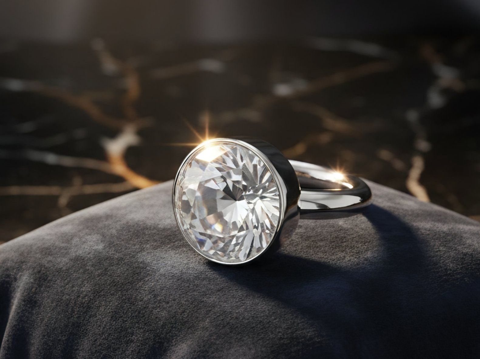 Anelli: Moderner Solitär Silberring 925 mit Zirkonia - Neu – Nuovo e nell'imballaggio originale da Uetikon am See venduto da Coralreef 5