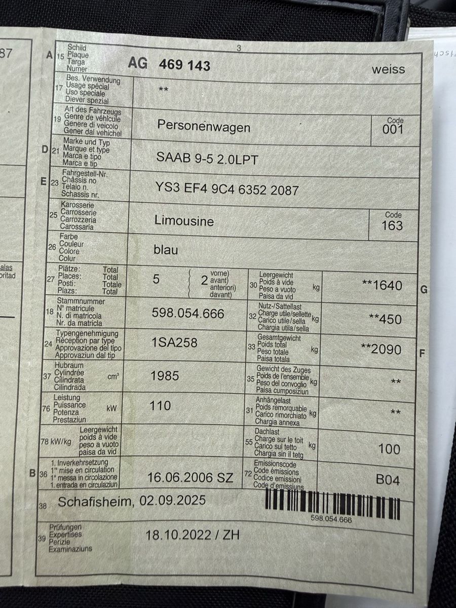 Saab Automobili: SAAB 9-5 2.0LPT Benzin Automat – Usato da Menziken venduto da JJRacing 9