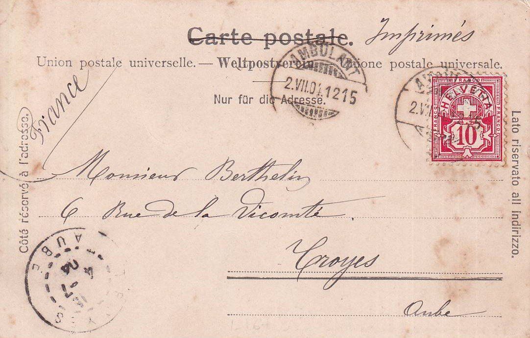 Cartoline postali: Colombier   NE  -   Le Quartier Neuf      en 1901 – Usato da Brig venduto da Valcards54 1