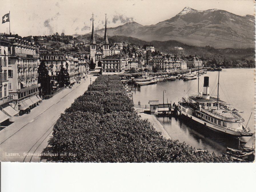 Ansichtskarten: Luzern Schweizerhofquai 1948 – Gebraucht aus Bürglen TG von StampGraf