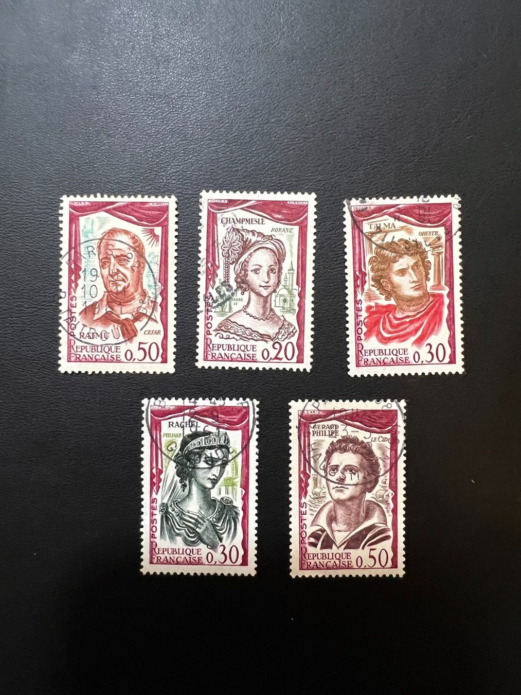 Alle Briefmarken: Série complète Comédiens 1961 oblitérés – Gebraucht aus Lausanne von ffhoud