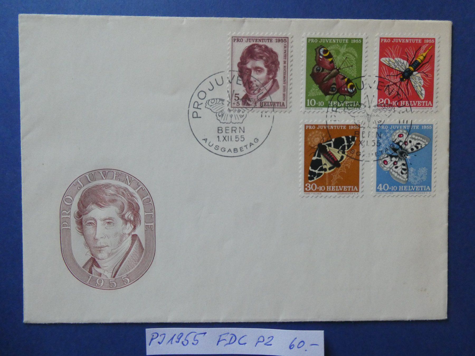 Alle Briefmarken: Pro Juventute 1955 FDC P2 – Gebraucht aus Lausen von Herbamare01