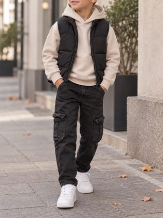 JEAN CARGO NOIR POUR ENFANT