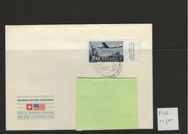 Lettre poste aérienne avec F42 1er jour