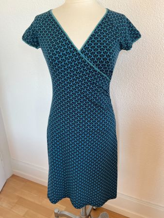 KING LOUIE Damen Kleid, Gr. S, Petrol/Schwarz