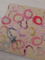 Grusskarte handgemalt mit Couvert 15 cm X 15 cm