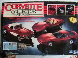 MPC Corvette collector series, 3 Bausätze und Zubehör #6381
