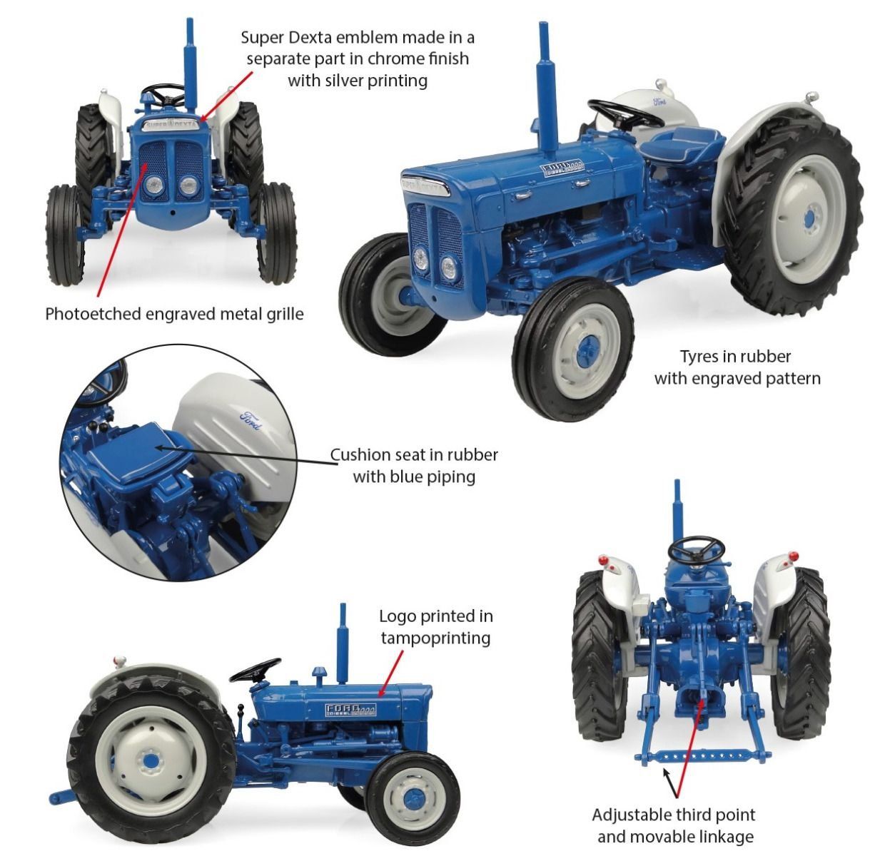 Kits de montage: 1:32 Ford Super Dexta 2000 Diesel US Version – Neuf avec emballage d'origine à Affoltern am Albis par Modellshop-8910 3