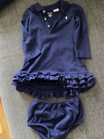 Kleid mit Hose Ralph Lauren dunkelblau Grösse 80 12M