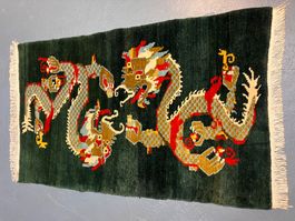 Tibet Teppich handgeknüpft Top Zustand  146x90cm