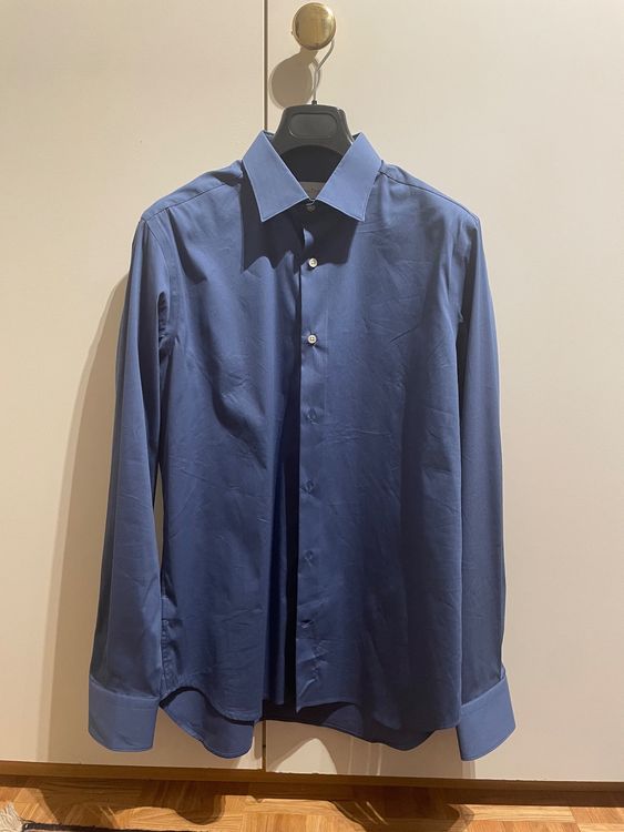 Chemise Massimo Dutti Taille S Bleu Ciel - Occasion Très Bon état, Pour Homme