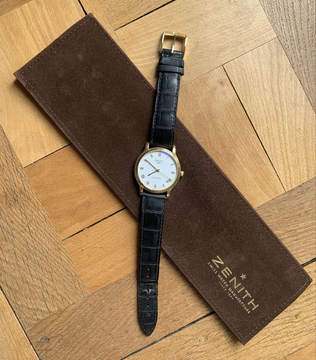 Zenith Uhren: Zenith Gold Elite Automatic Chronometer, mit Goldschnalle! – Gebraucht aus Zürich von editalausanne 4