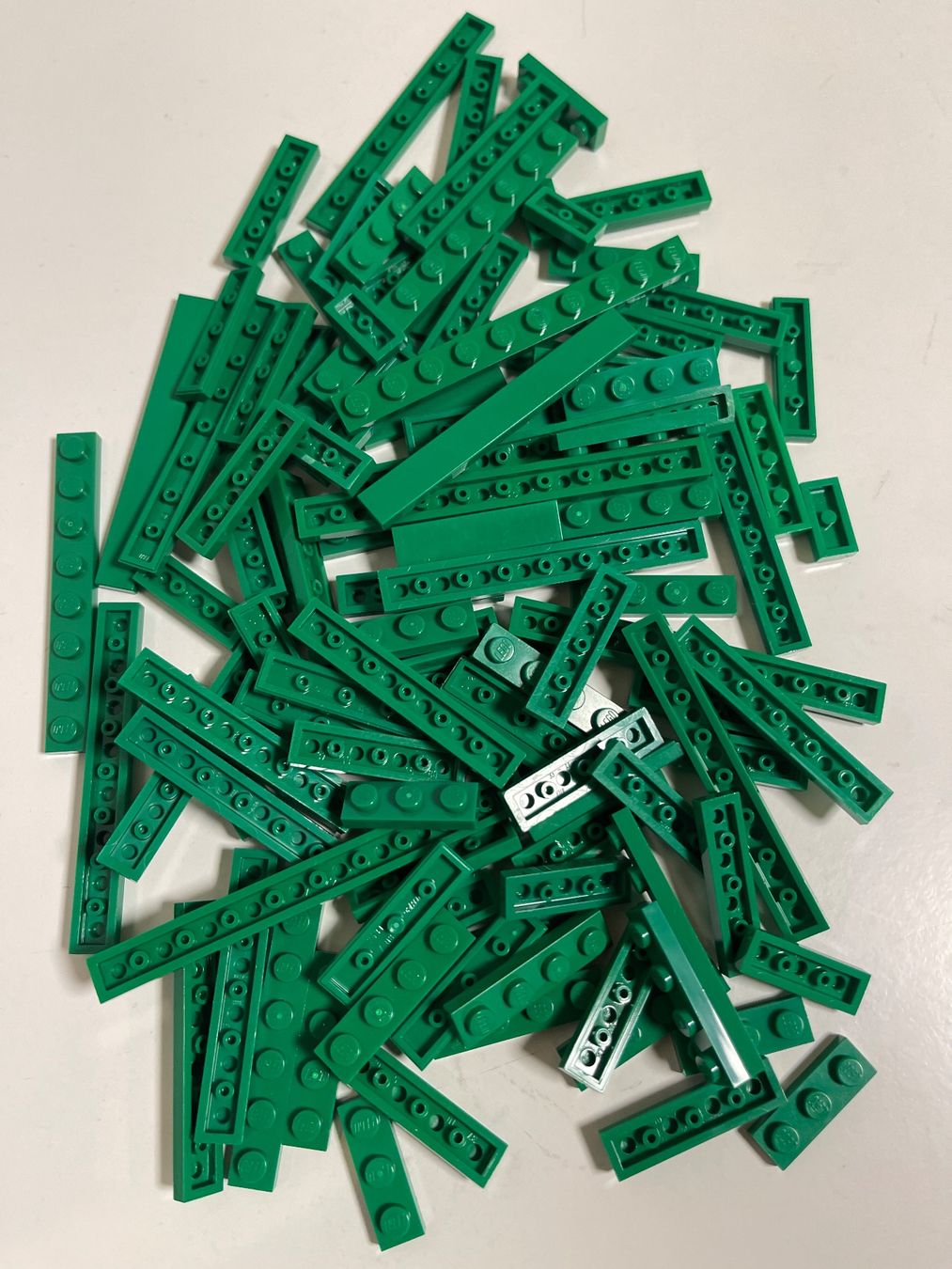 Lego Giocattoli: Lego 100 Verschiedene Grüne Einerplättli – Usato da Gelterkinden venduto da cobra0110
