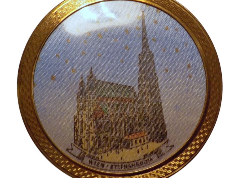 Specchi: Puderdose antik - Wien Steffansdom – Usato da Mörschwil venduto da wunderkiste44 2