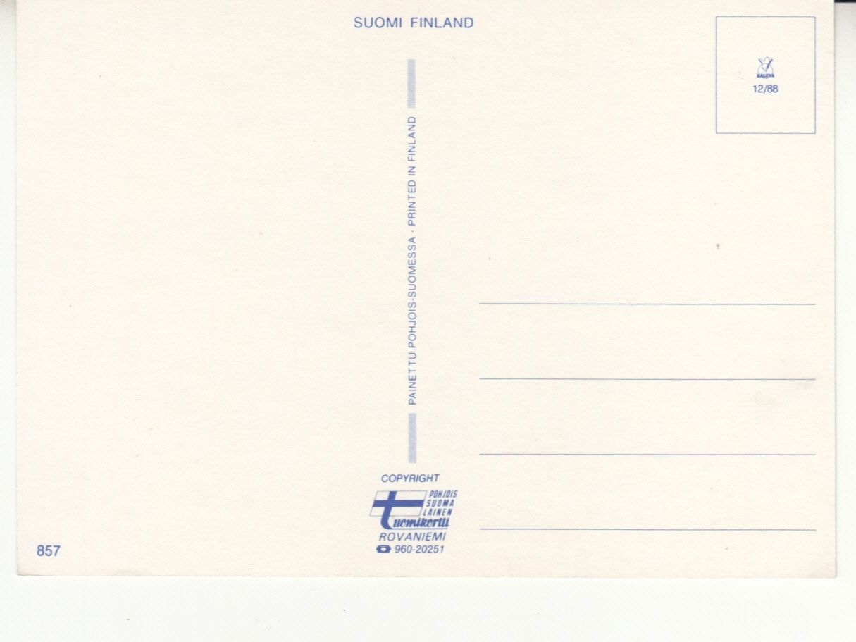 Cartoline postali: Finnland ca. 1980 – Usato da Bürglen TG venduto da StampGraf 1