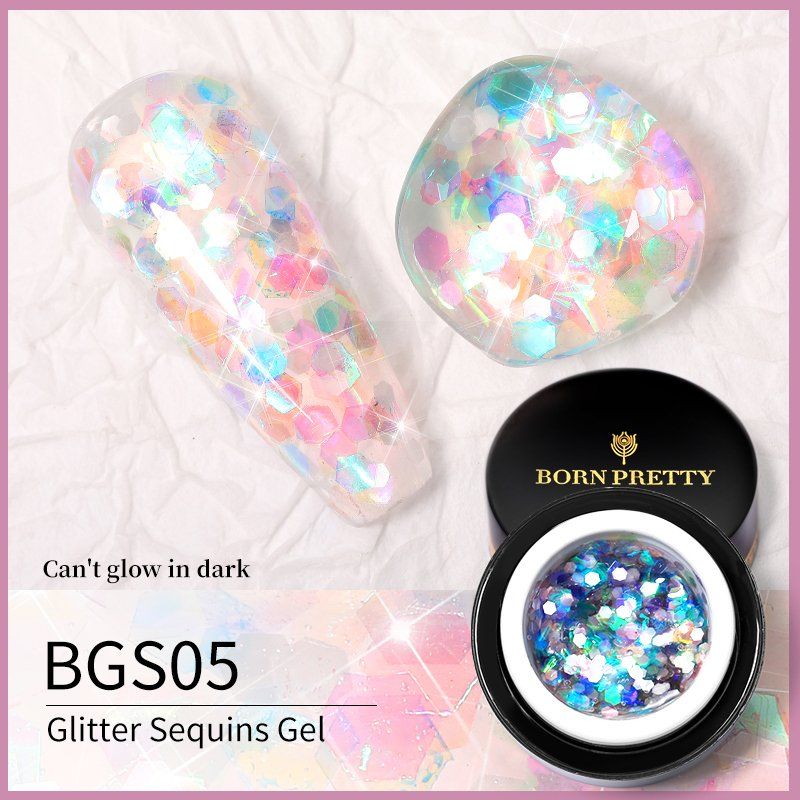 Unghie finte: Glitter Sequins UV Gel - 8 Farben-Set Nail Art – Nuovo e nell'imballaggio originale da Riffenmatt venduto da Nail_Art_Outlet 6
