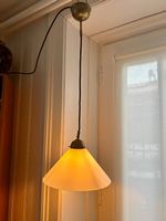 Landhaus Hängelampe mit mundgeblasenem Opalglas 30cm / 220cm