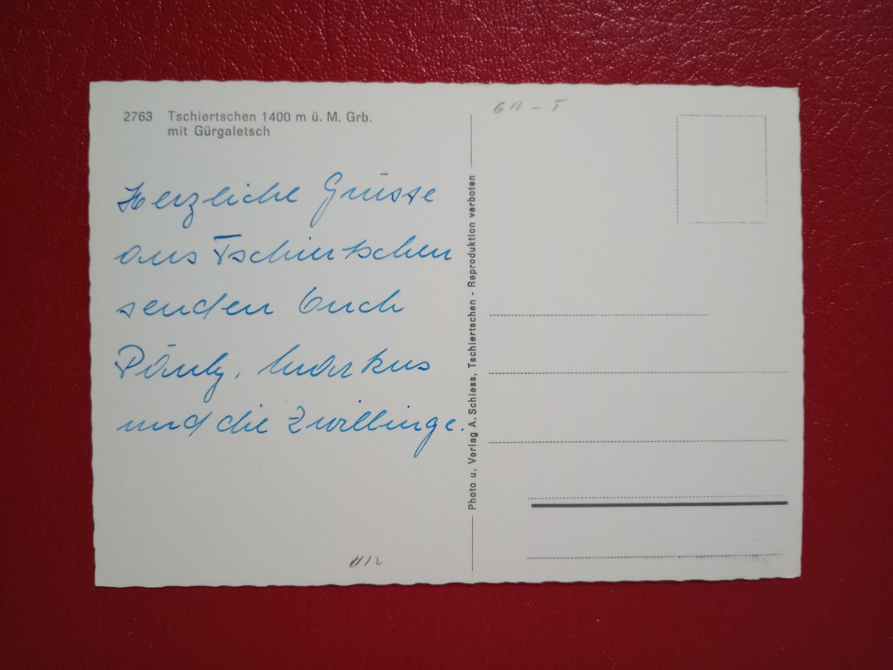 Cartoline postali: Tschiertschen Graubünden s/w Karte – Usato da Küttigen venduto da Melisch1000 1