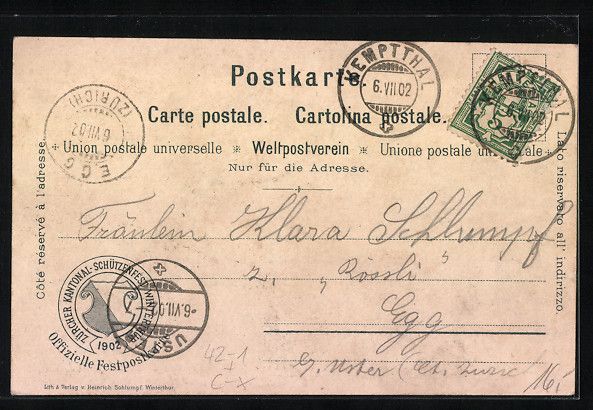 Cartes postales: Litho Winterthur, Zürcher Kantonalsch – D'occasion à Berlin par bartko-reher 1