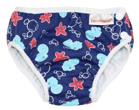 Badewindel, Babybadehose blau Seepferd Gr. XL (11-14kg)