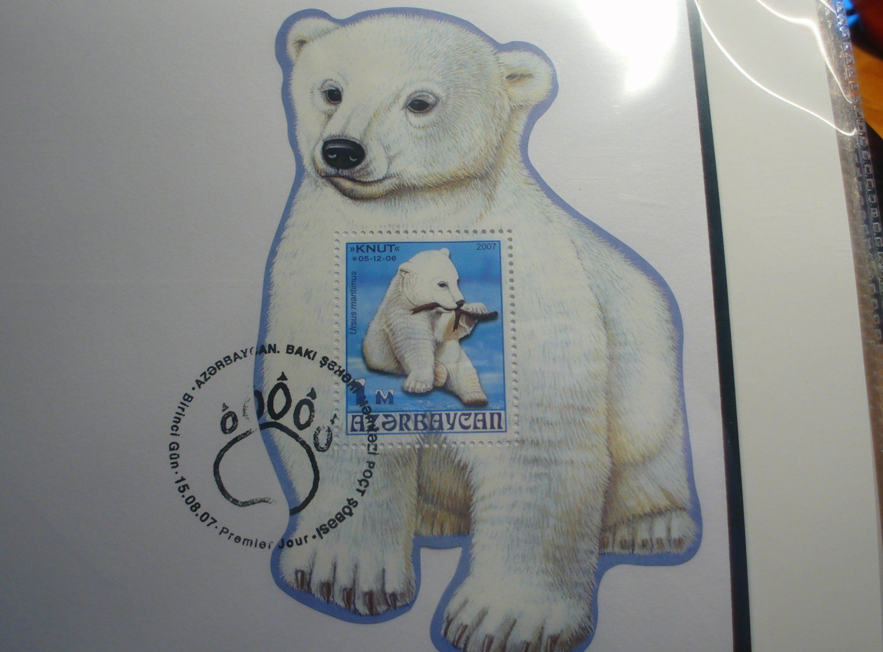 Tous les timbres: Aserbeidschan, FDC Block Eisbär, 2007 – D'occasion à Niederwil AG par morostahu 1