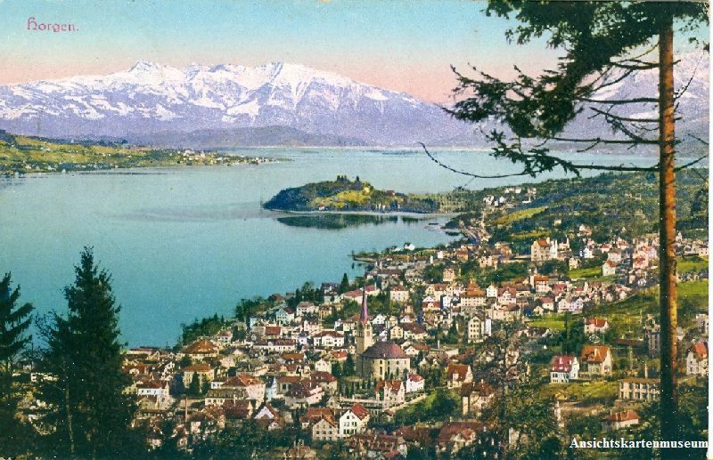 Cartoline postali: Horgen - Gesamtansicht + 1926 – Usato da Emmenbrücke venduto da teestube