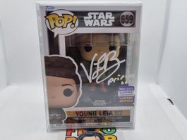Funko POP! Young Leia with Lola signed by Vivien Lyra Blair