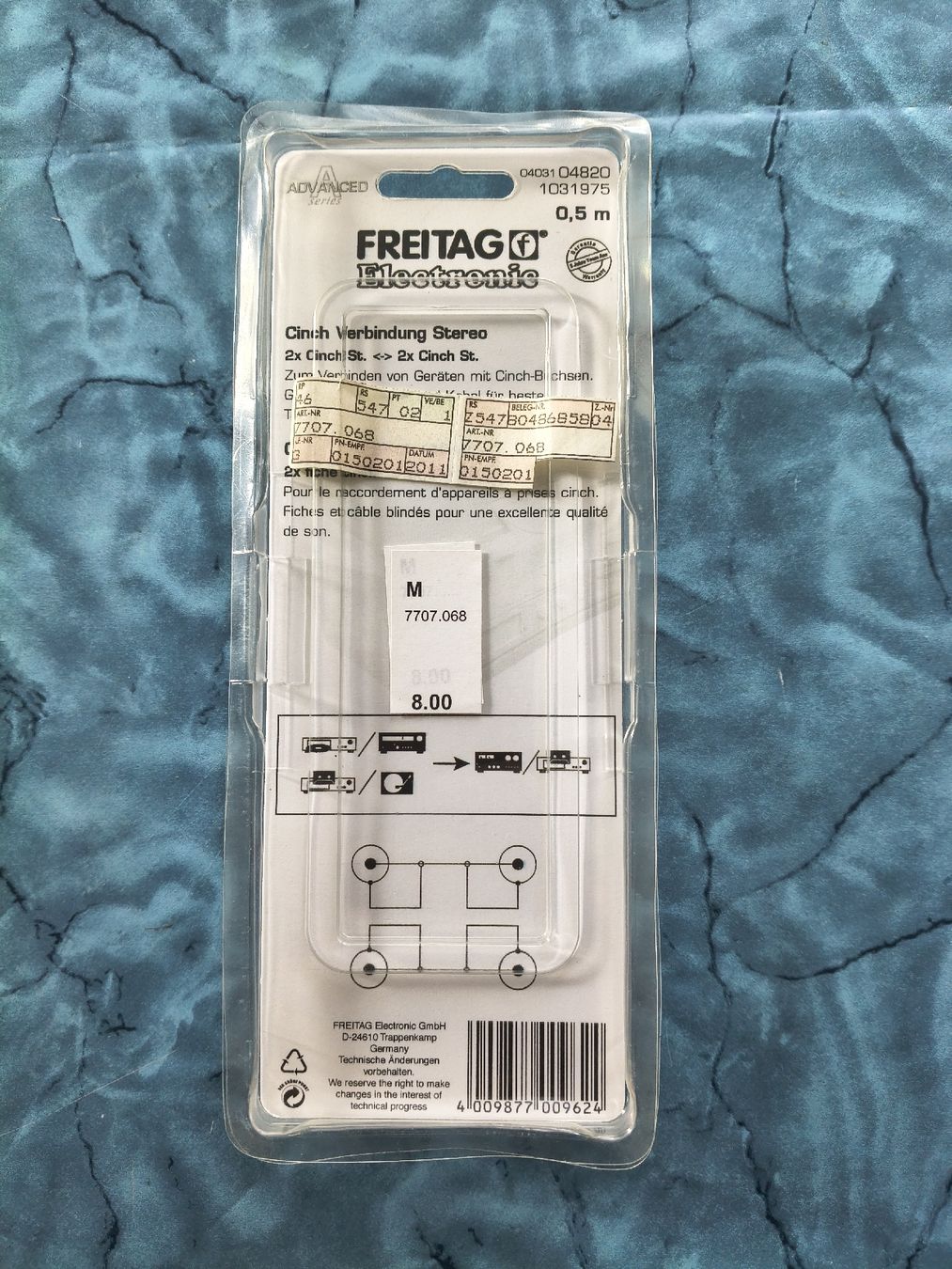Cavi: New FREITAG Audio Cinch/RCA Cable, 0.5m, Advanced Series – Nuovo e nell'imballaggio originale da Zürich venduto da TrainLine 2