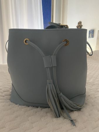 Blaue Ledertasche - Italienisches Leder