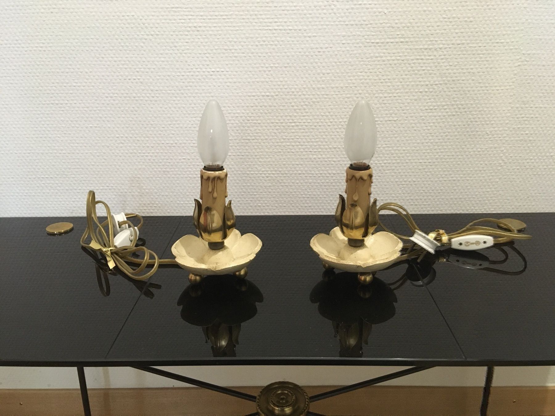 Lampen: Paires de lampe de chevet 1950 – Gebraucht aus Vernier von Leandro055