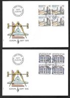 2 FDC 607 - 608 Serie Viererblöcke Europamarken ET 2.5.1978
