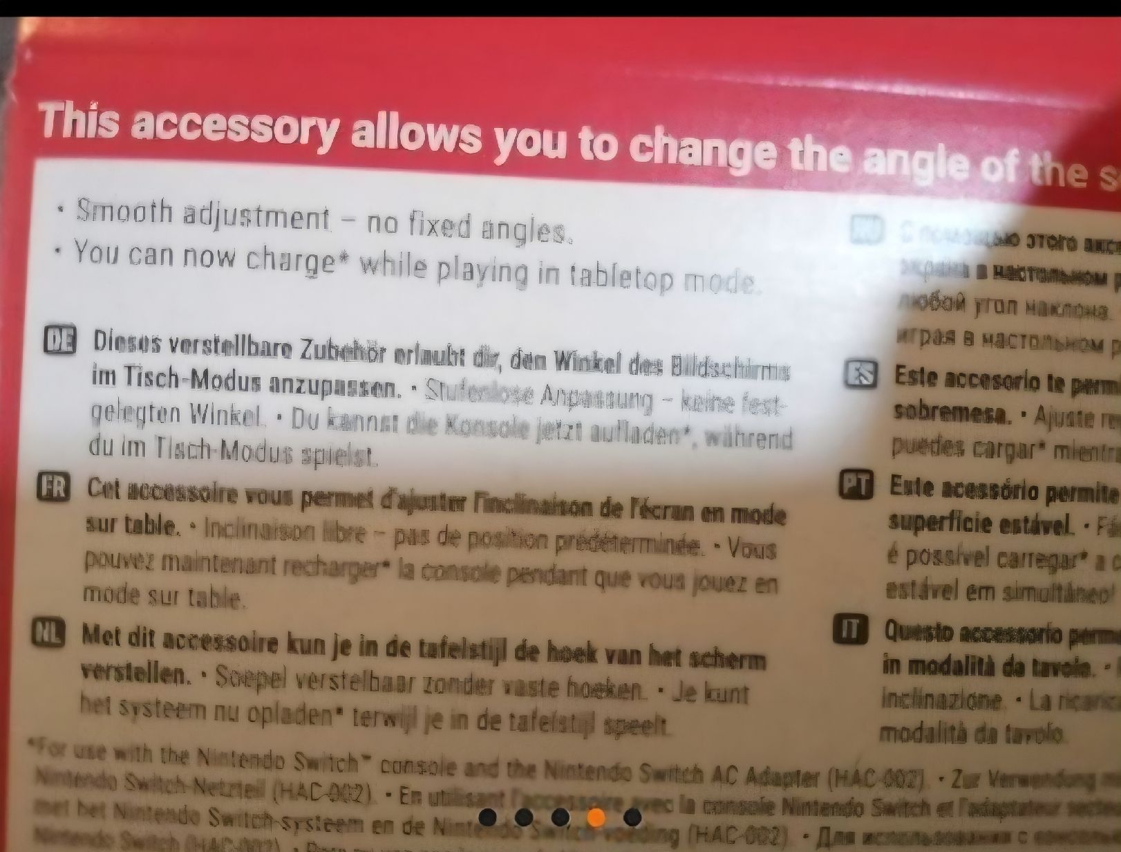 Nintendo Adattatori & Cavi: Nintendo Switch - Adjustable Charging Stand – Usato da Eschlikon TG venduto da Rare_Ware 4