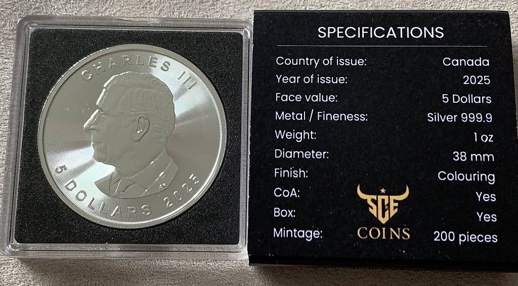 Tutti le monete: 2025 Canada Farbiger Round Tanning Tattoos 1Oz Silber COLOR – Nuovo e nell'imballaggio originale da Wetzikon ZH venduto da Nicki6 2