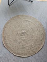 Runder Teppich aus Jute naturfarben