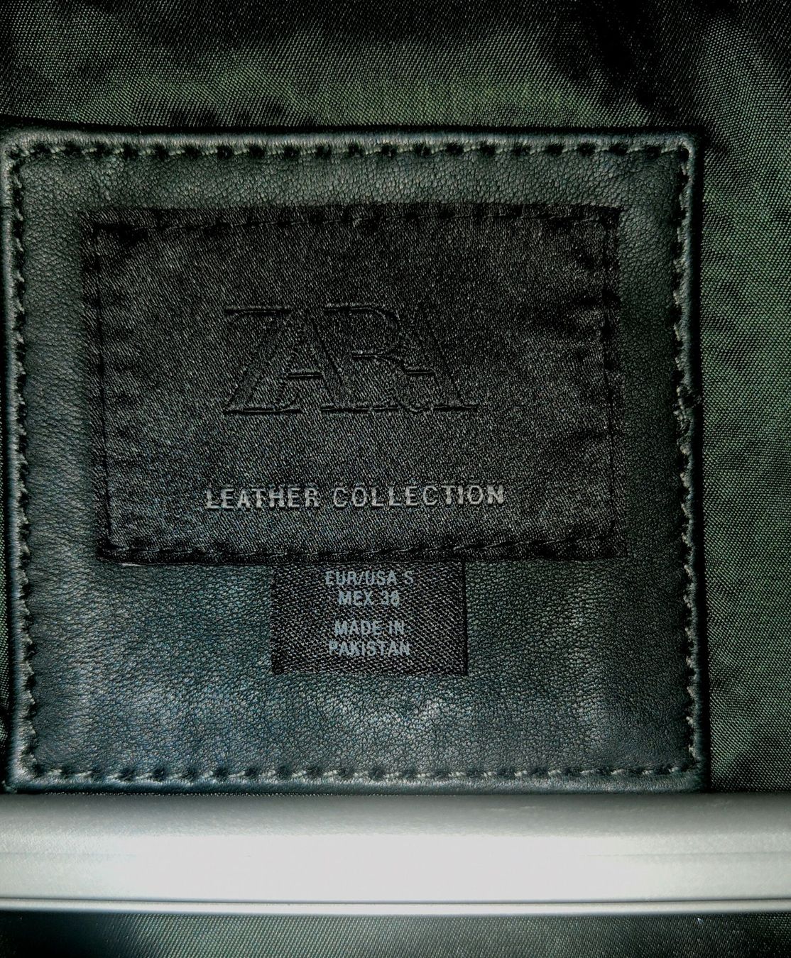 Zara Jacken: Veste en cuir Vert bouteille – Gebraucht aus Châtelaine von Dan_pfw5 5