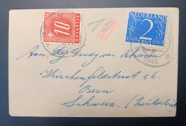 HOLLAND, KLEINBRIEF MIT STRAFPORTO NACH BERN 1948