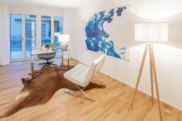 Leinwandbild, blau-weiss, 150 x 200 cm