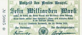 Rauxel 10 Mrd.Mark 20.10.1923 VZ++-UNZ