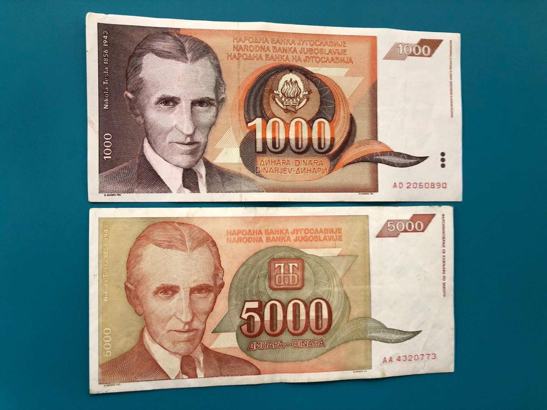 Banconote: Belgrad 1990/93 - Nikola Tesla - 2 [] – Usato da Pfäffikon SZ venduto da Sieben77