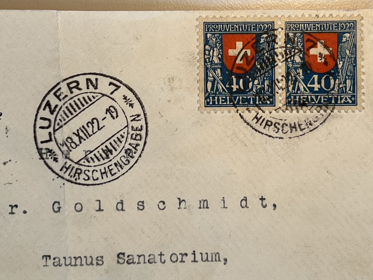 Alle Briefmarken: Schweiz 1922, historischer , eingeschr. per Express, CH - DE – Gebraucht aus Küssnacht a. Rigi von Unique-Valuable 1