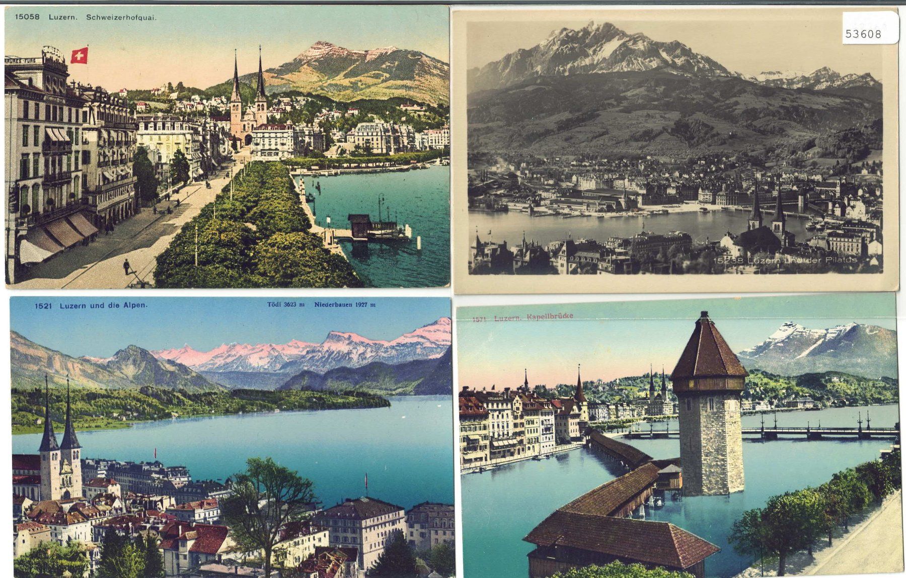 Cartoline postali: 4 AK - Luzern – Usato da Ettingen venduto da Kartenplanet