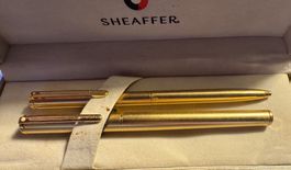 Sheaffer Imperial Brass 1986 Füllfederhalter und Kugelschrei