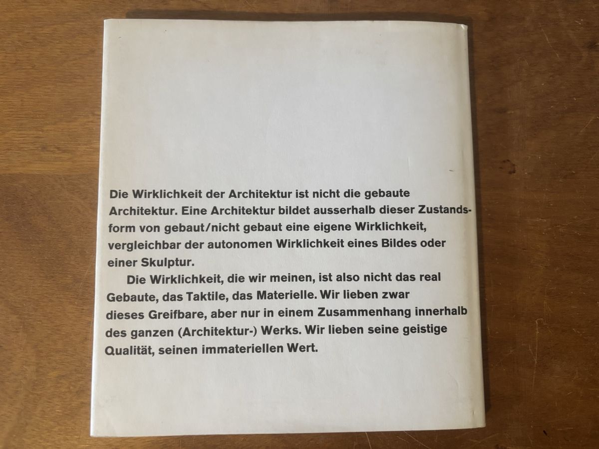 Libri: Herzog & de Meuron, Architektur Denkform (1988) – Usato da Zürich venduto da WWehrle 1