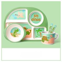 KINDER GESCHIRR-SET Eco Bambo " BIG DINO "