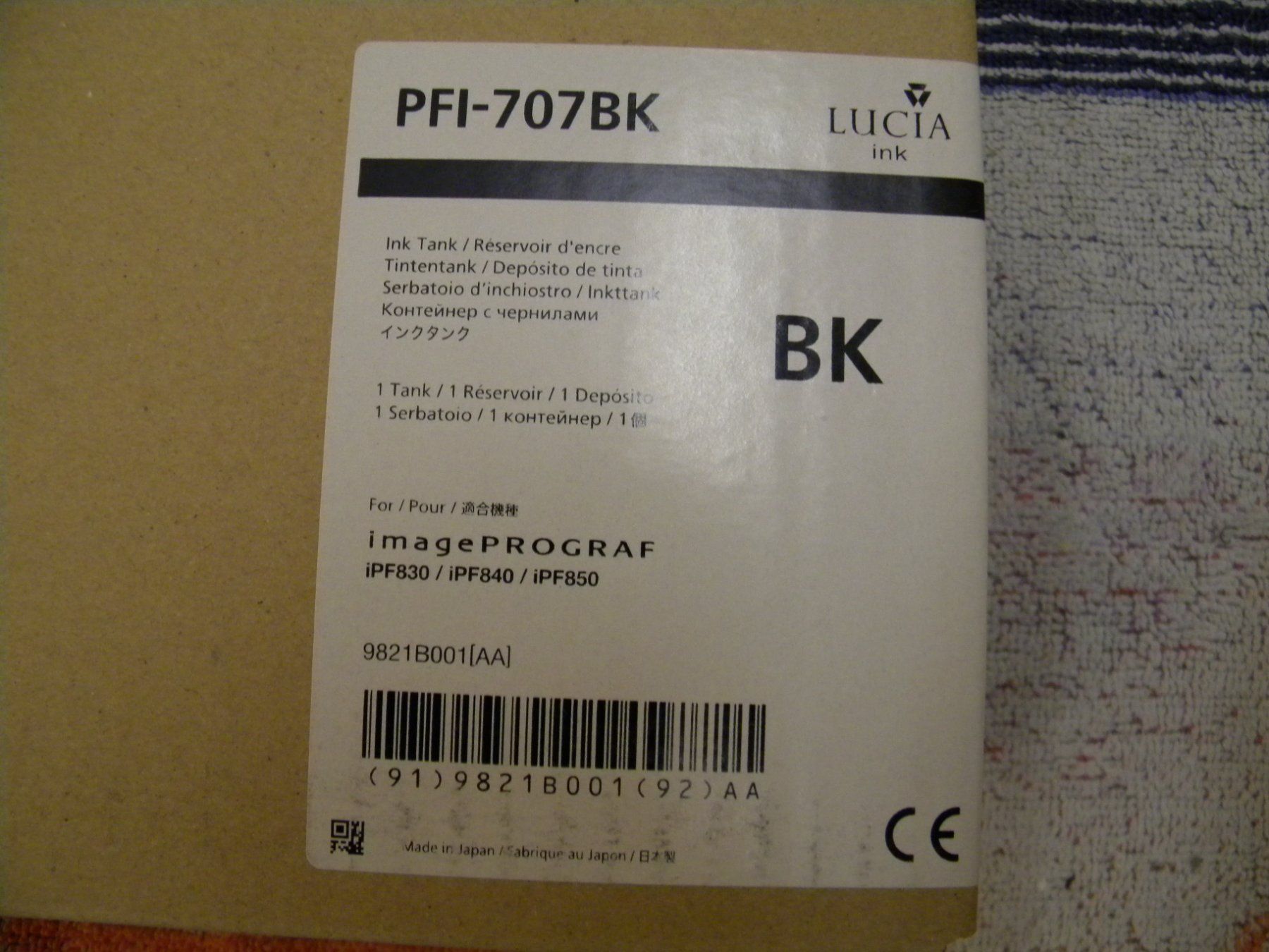 Canon Cartucce per stampanti & toner: PFI-707BK Canon – Nuovo e nell'imballaggio originale da Bühler venduto da Wini100 1